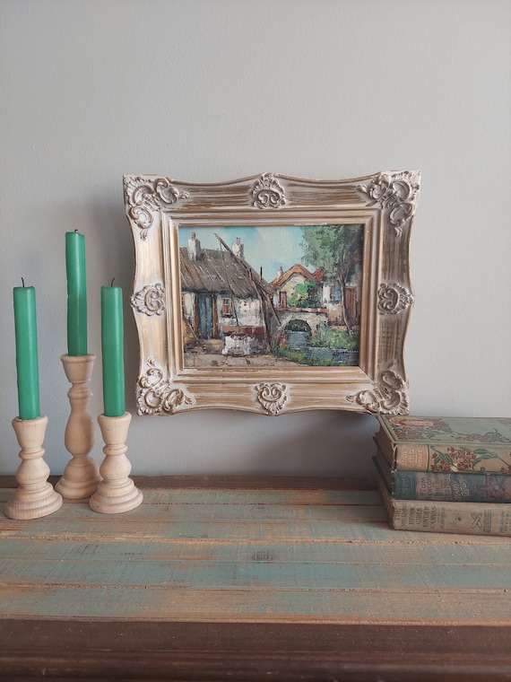 Signed Vintage Oil Painting - Ornate Framed Art - Gallery Wall Art