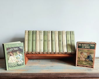 Antique Book Set - The Bobbsey Twins - Instant Antique Book Collection - Laura Lee Hope - Set of 15 Antiquarian Books