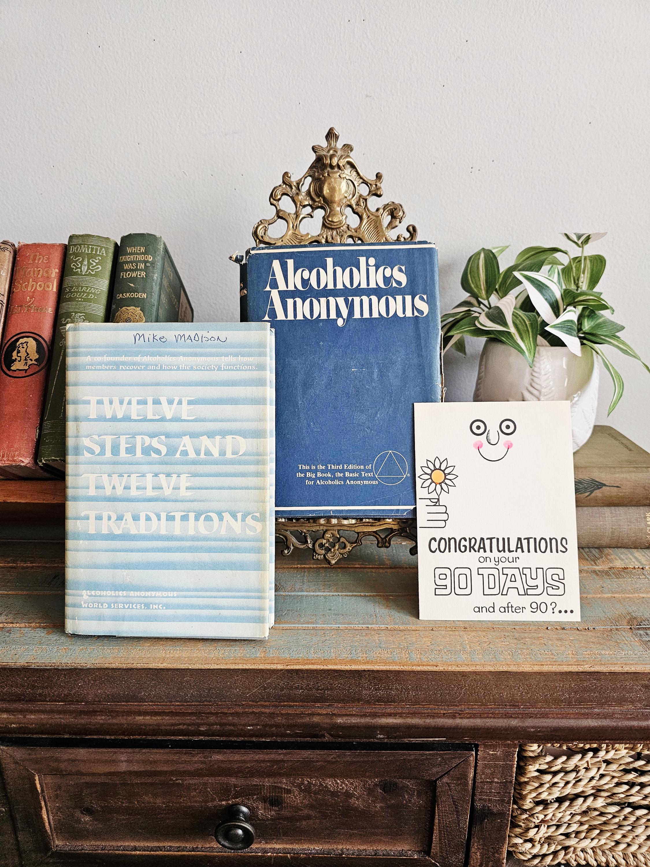 激レア 1989 48cmX36cm AW Big Book 5冊完揃 Vintage Alcoholics Anonymous Big Book: Third Edition Paired With