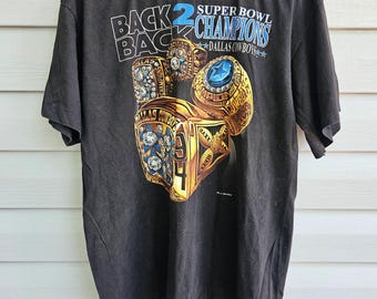 Vintage Dallas Cowboys T Shirt 90's World Champions NFL Large Made