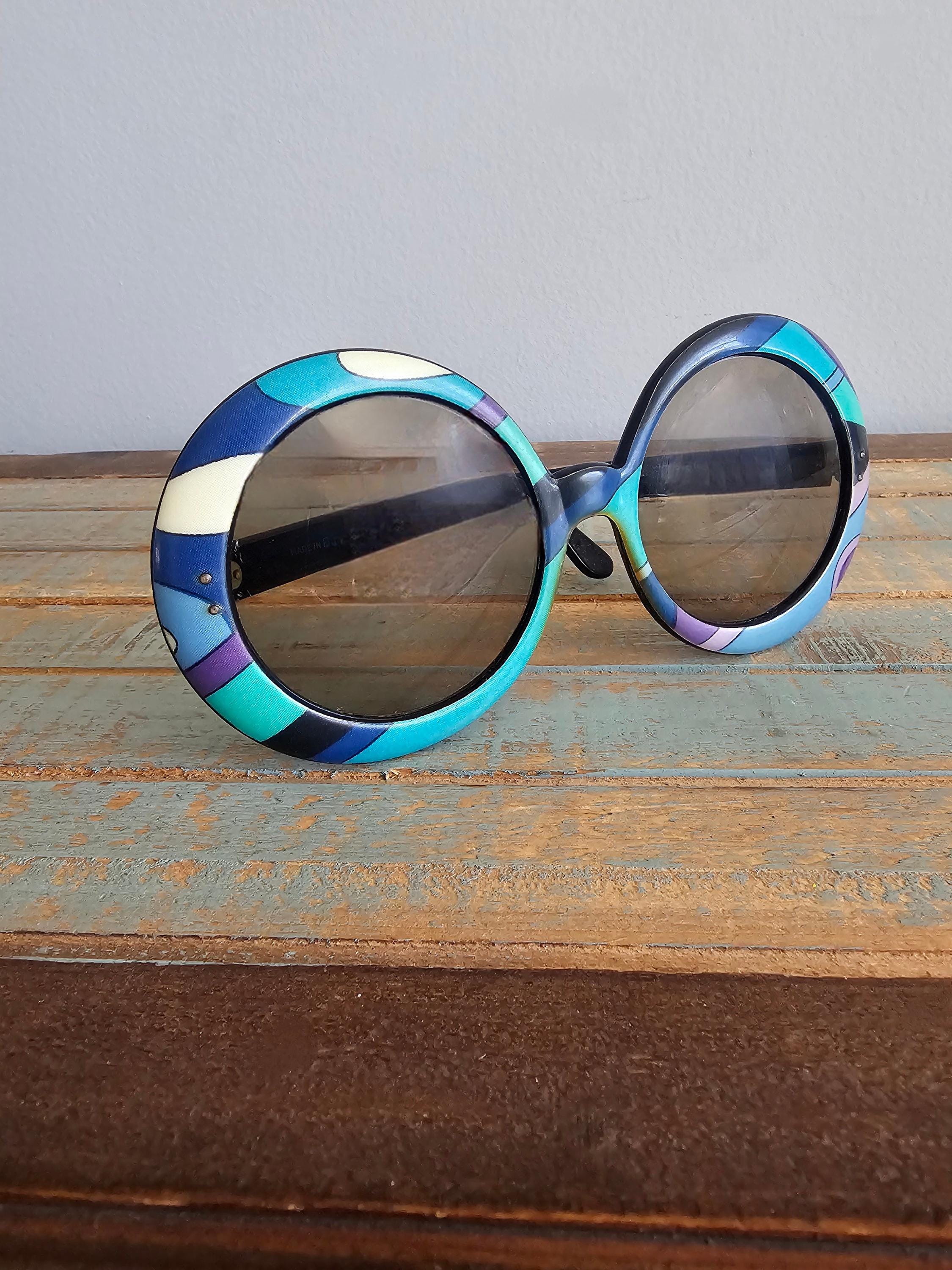 Emilio Pucci Oversized Sunglasses Vintage Italy Vtg Over Sized Oval shaped Emilio Pucci *Vivara* Sunglasses  main image 3