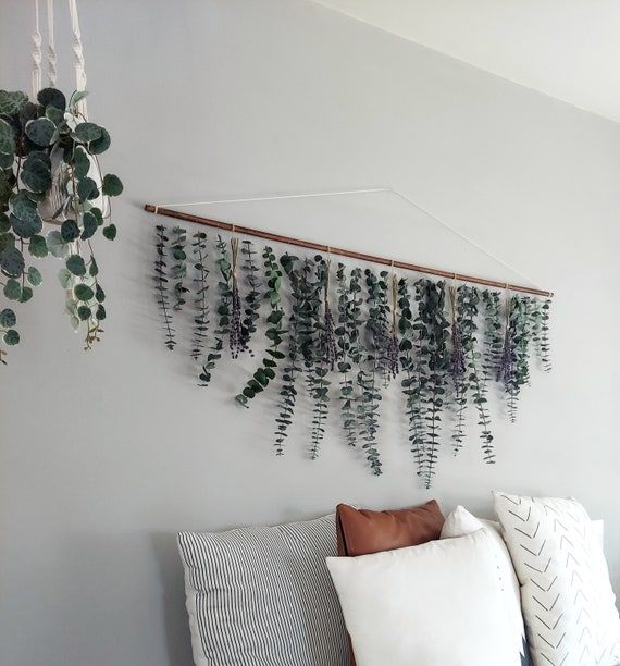 Eucalyptus and Lavender Wall Hanging Wall Hanging Home Decor Plant Wall  Hanging Dried Plant Hanging Wall Decor 