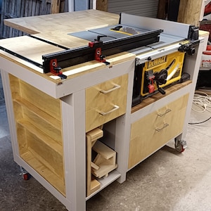 DeWalt Table-Saw Workbench with Sliding Carriage Plans