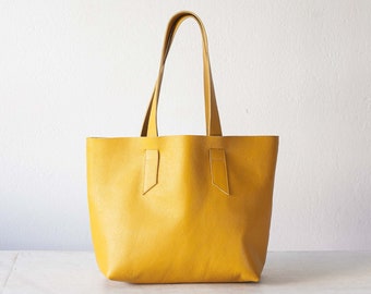 yellow tote purse