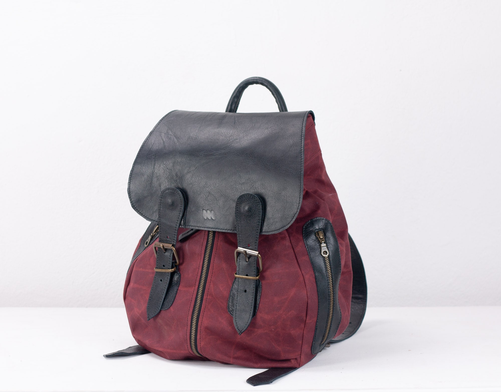 burgundy rucksack