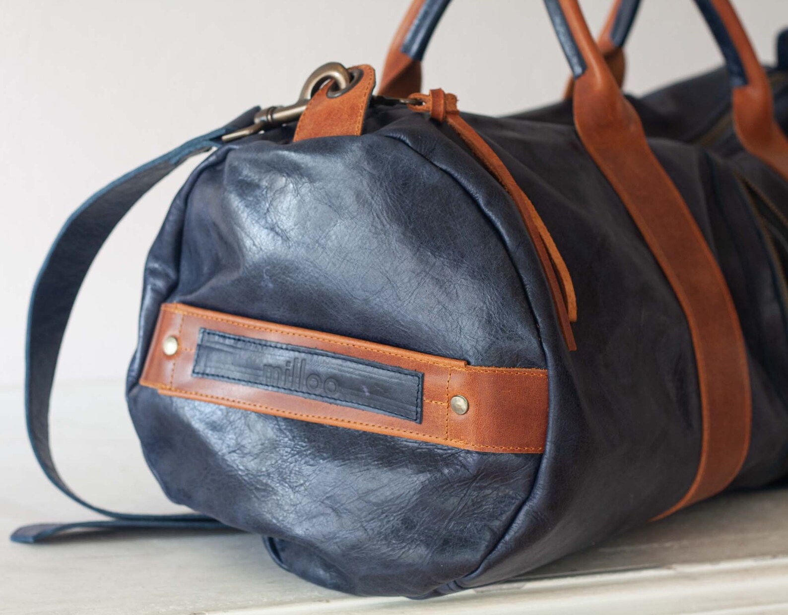 Mens Duffel Bag in Blue Travel Bag Mens Gym Bag Duffle Bag Etsy