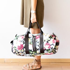 Nestor Seesack, Reisetasche, Weekender, Baumwolltasche, Blumendruck, Baumwolltasche, Schultertasche, Weekender, Reisetasche, Reisetasche, bunt, Reisetasche