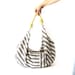 Stripe Canvas Hobo Shoulder Tote with Crossbody Strap main image 1