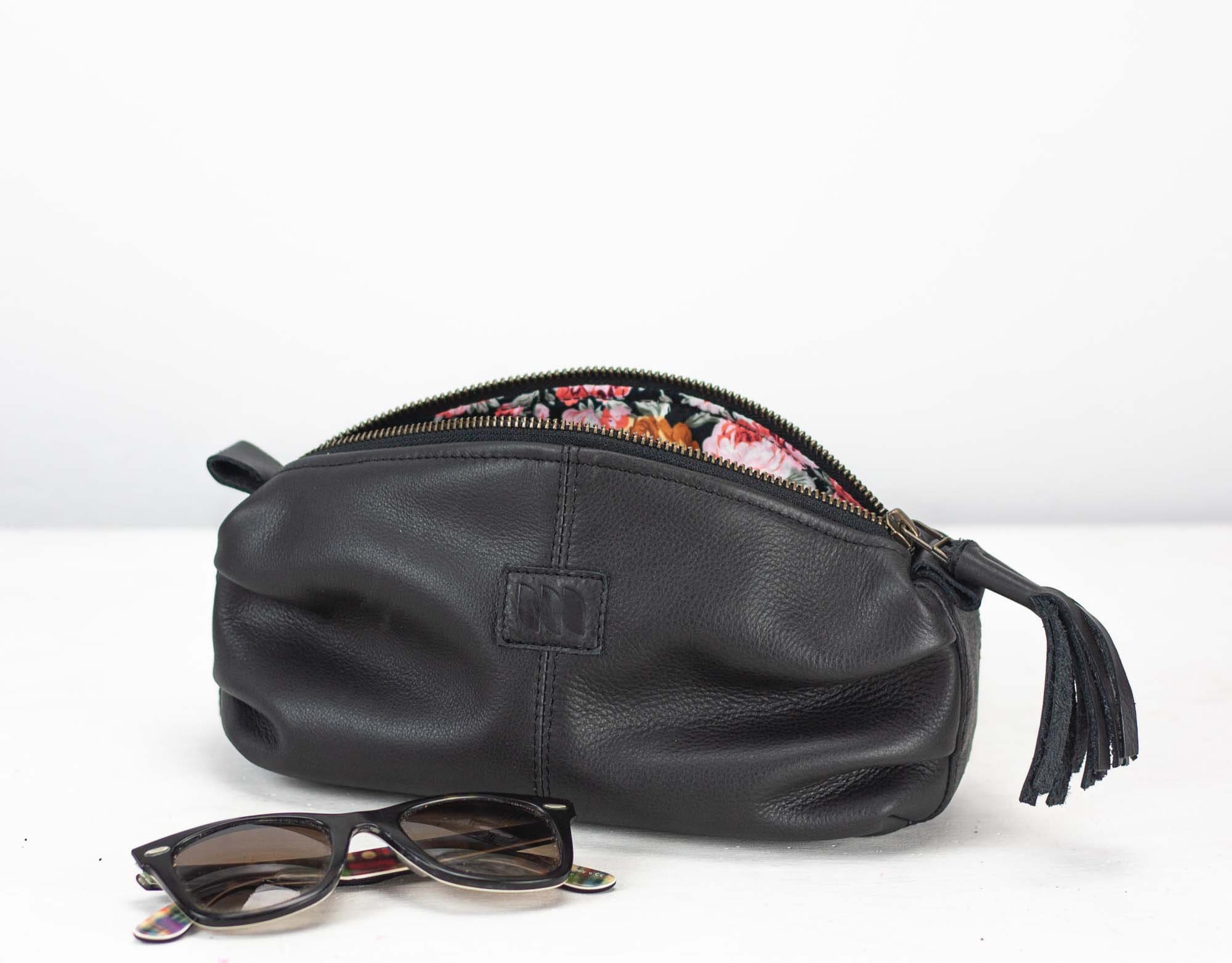 Kallia crossbody bag - Black leather - milloobags