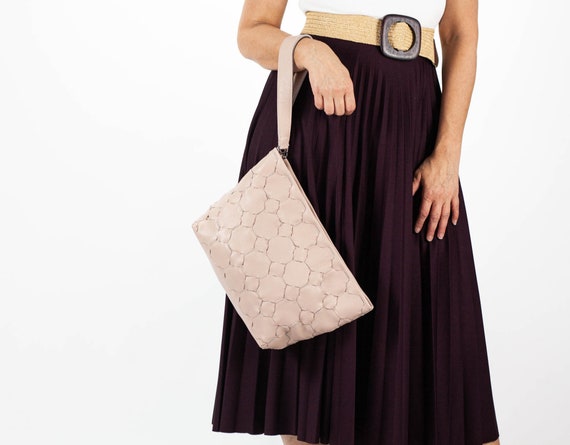 Oversized Hand Woven Clutch Purse in Powder Pink Leather Over the Shoulder Bag Woman Purse Clutch Crossbody Bag Handbag Gift helon Clutch Etsy Ireland