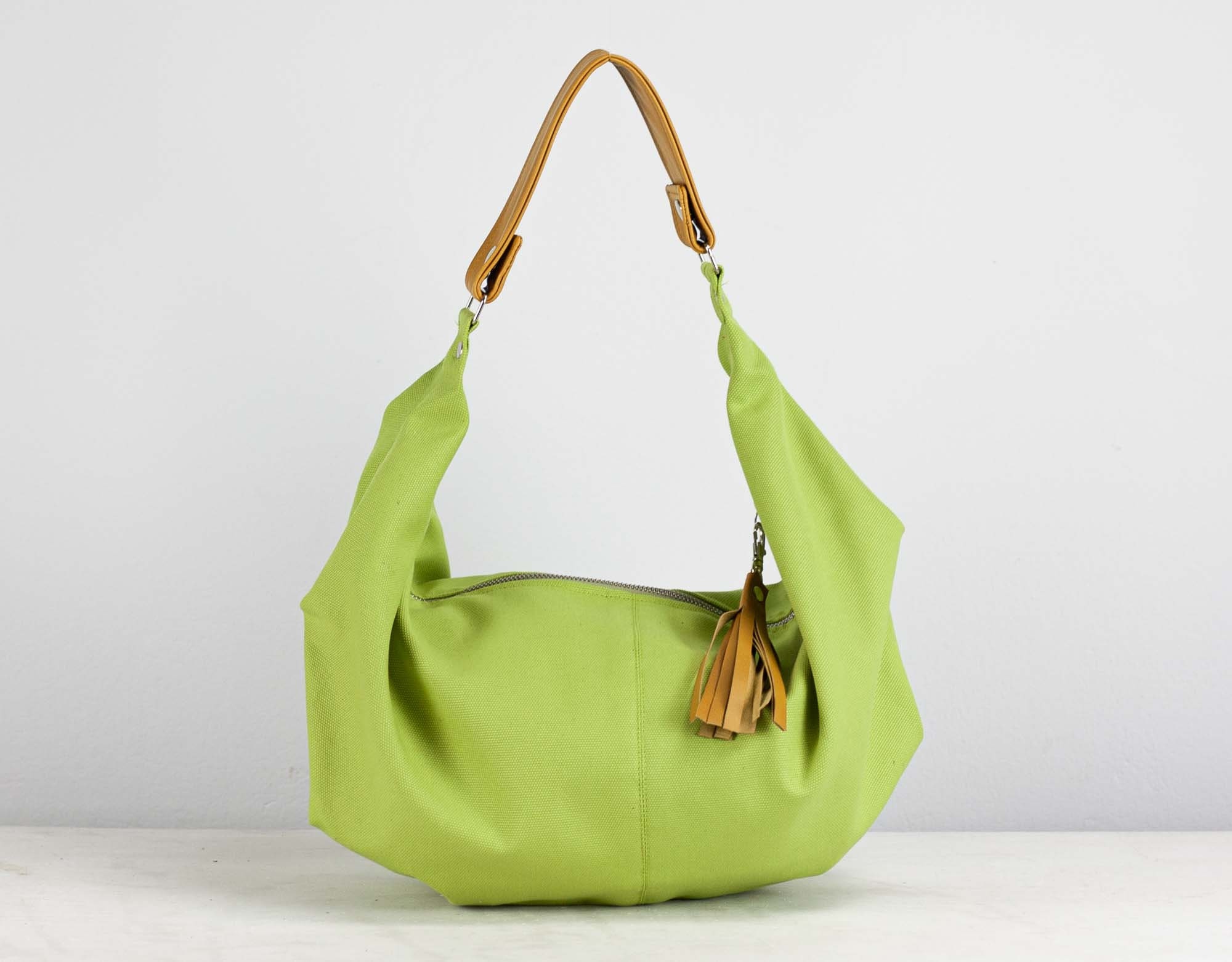 TOGO Minimalism Handmade Hobo Shoulder Bag - Green