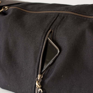 Black Crossover Canvas Bag Hobo Purse Crossbody Bag Shoulder - Etsy