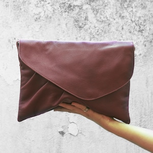 Cartera de piel color burdeos, cartera tipo sobre, cartera tipo sobre, cartera tipo sobre, cartera tipo sobre, cartera tipo sobre, cartera tipo sobre, regalo para esposa - Cartera Erato