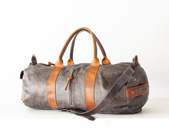 grey gym bag