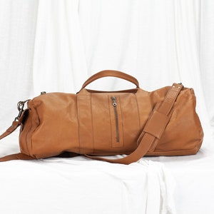 Brown mens duffle bag, travel bag mens gym bag duffel bag mens sports bag carryall bag weekender bag crossbody bag gift - Nestor duffel bag