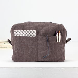 Brown cotton canvas bag organizer, limited edition, purse insert diaper bag organiser large removable bag - Ydra organizer