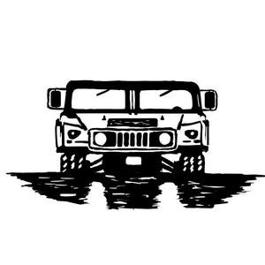 Humvee von Vorn im Wasser