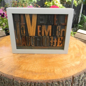 Live well,love much,laugh often in vintage letterpress
