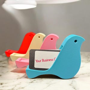 Porte-cartes de visite oiseau, design amusant, cadeau pour entrepreneur, imprimé en 3D, décoration de bureau