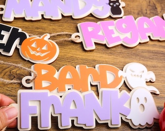 Personalized Halloween Tags,Boo Basket Tag,Ghost Tag for Halloween Basket,Cute Ghost,Boo Basket Tag,Pumpkin Name Tag,Halloween Basket Decor