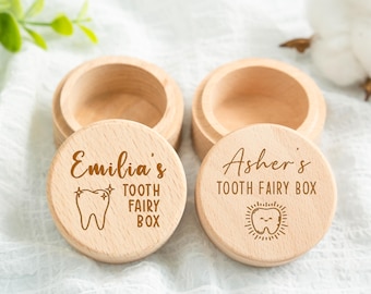 First Tooth Fairy Box,Tooth Keepsake Box,Custom Wooden Tooth Fairy,Tooth Fairy Trays,Tooth Box for Girls, Children&#39;s Tooth Fairy Storage Box