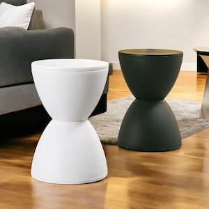 Nordic Plastic Side Table | Corner Coffee Table | Hourglass Table | Cute Bed Side Table | Living Room Table | Aesthetic Furniture | Modern
