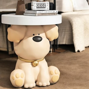 Round Cartoon Dog Table | Japanese Resin Coffee Table | Cartoon Coffee Table | Nordic Living Room Table | Furniture | Home Furniture Gifts