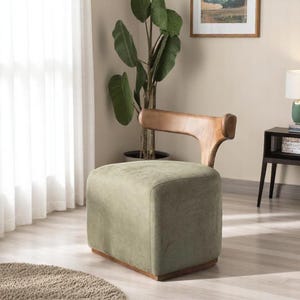 Nordic Oak Wood Sofa Chair: Plush Living Room Furniture