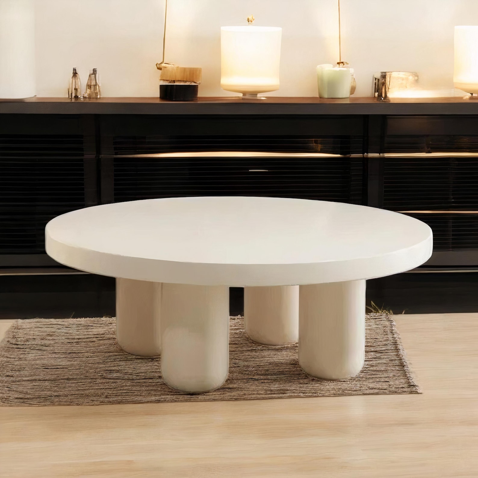 Round Wooden Coffee Table | Coffee Table Set | Japanese Style Coffee ...