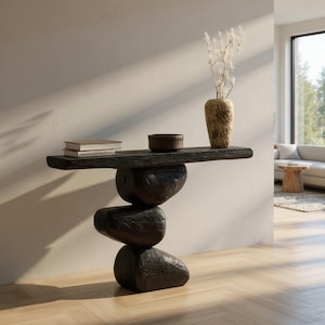 Japanese Wooden Console Table | Wooden Corner Console Table | Minimalistic Furniture | Cute Bed Side Table | Living Room Table | Furniture