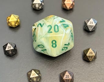 Individual Micro Metal D20 - Multiple Color Options