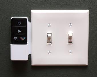 Hampton Bay Ceiling Fan Remote Control Holder - Light Switch Cover Adapter, No Holes/Screws