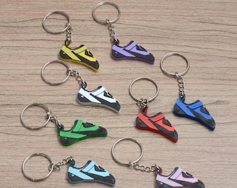 Pack of 2 or 4 Rock Climbing Keychain - Personalized Custom Colors Outdoor Gear Fun Gift Rock Climbing Gym Made to Order Bouldering