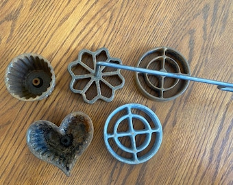 Vintage Rosette Cookie Irons