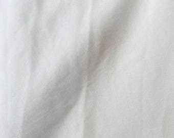 Cotton Modal Medium Weight 4-way Stretch Knit Fabric, White, Remnant, 7 Yards plus 10”, 60/62” Wide