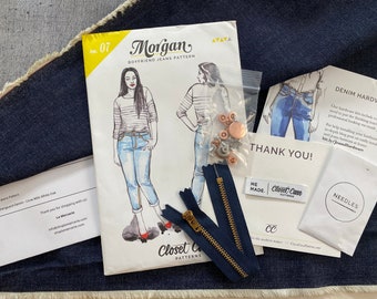 Morgan Boyfriend Jeans Kit with Pattern by Closet Case Patterns, Everything You Need