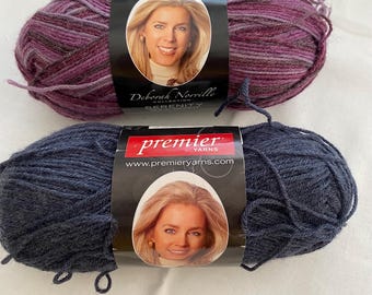 2 Skeins Deborah Norville Serenity Sock Yarn, Merino Blend, Studio Destash