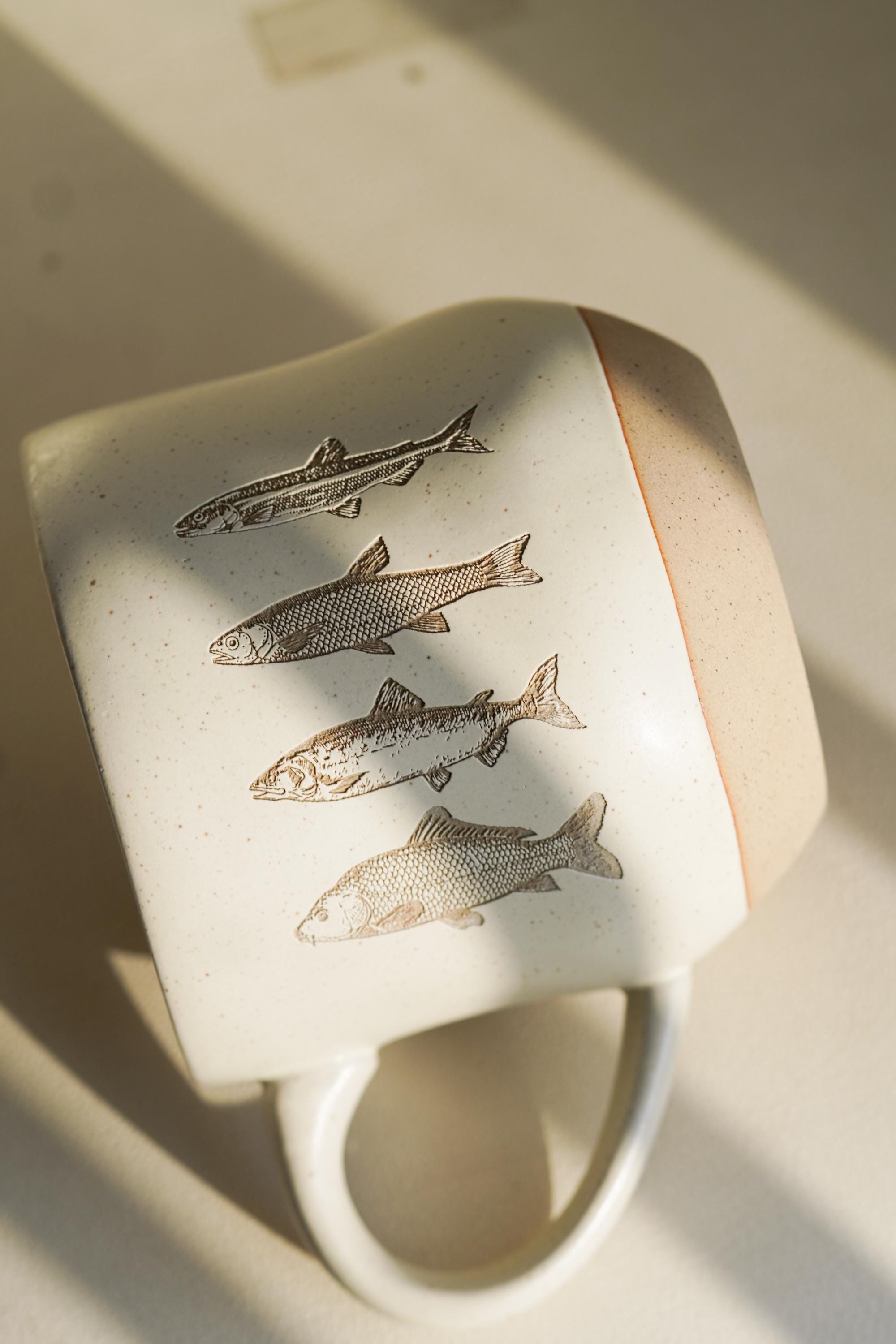 Vintage Trout Engraved Mug, Mug Art, Gift for Dad, Fish Natural Engraved, Trout Art, Fly Fishing And Angler Art, Ocean Fish Gift For Him PD