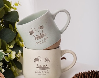 Personalization Honeymoon Gift For Newlywed,Custom Honeymoon Social Club gift,Beach wedding favor,Wedding gift,Husband Wife Mug,Gift idea PD