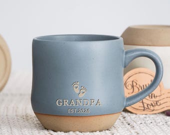 Promotion to Grandpa Grandma mug Gift, Custom New parents/Grandparents Gift idea, Pregnancy Announcement, Engraved papa mug,Nana cup PD