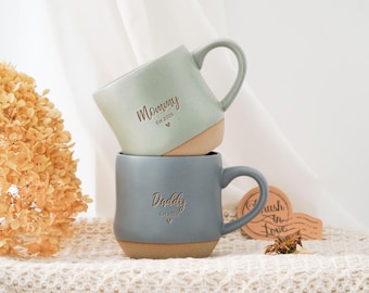 Personalised Expecting Parents Gift,Custom Coffee Mug for Mom and Dad,Engraved Ceramic Mug with Your Text,Pregnancy Reveal Gift,Home gift PD