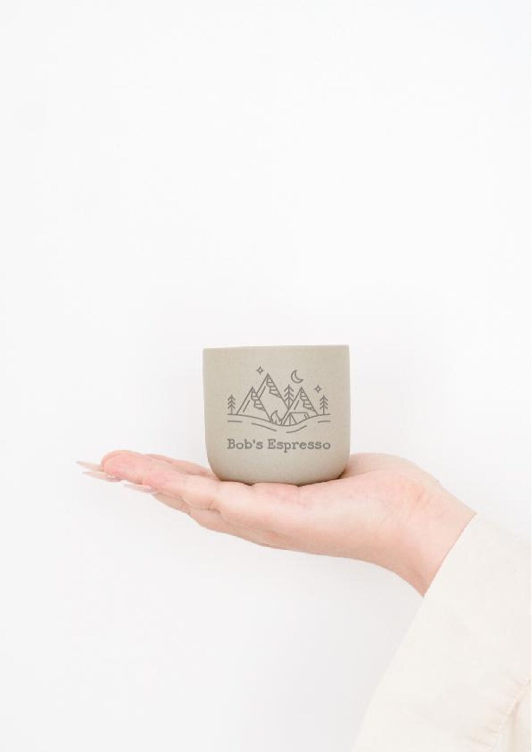 Custom Engraved Espresso Cup, Engraved Pottery Espresso Mug Gift for ...