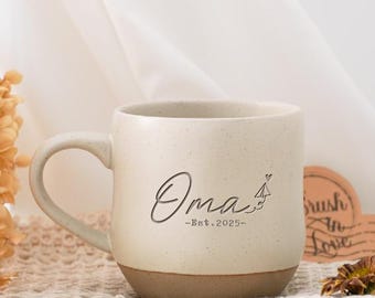 Taza de café personalizada para abuela, taza grabada personalizada para el Día de la Madre, taza con nombre personalizado, taza grande de cerámica para abuela.