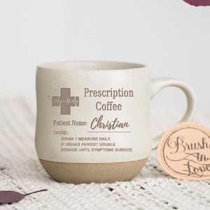 Custom Funny Rx Prescription Coffee Mug Gag Gift for Men,Mug for Coworker,Stress Relief Humor Gift for Office,Funny Gag Gift For Coworker PD