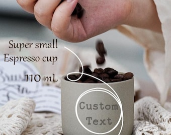 Custom Espresso Stoneware Cup Fathers Day Gift Ideas, Personalized Engraved Gift For Him, Wedding Gifts for Groomsmen,Espresso Lover Gift NS