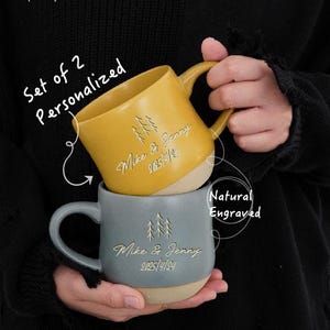 Custom Couple Mug for Her and Him, Personalized Engraved Couples Name Mug,Custom Anniversary Gift, Personalised Name Wedding gift,Mug Set PD