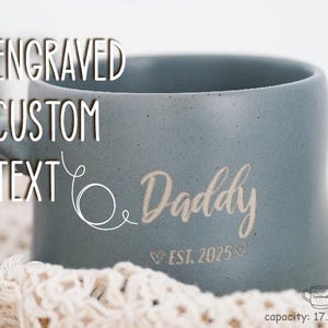 Custom Daddy Mommy Coffee Mug,Personalized Ceramic Dad Mom Mug,Engraved Mug, Mother&#39;s Day Gift For First Time Mom,Custom Gift for New Dad PD