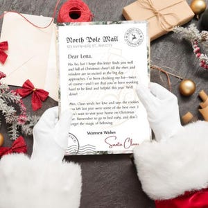 Carta de Santa Claus l Carta de Santa Claus l Cartas editables de Santa Claus