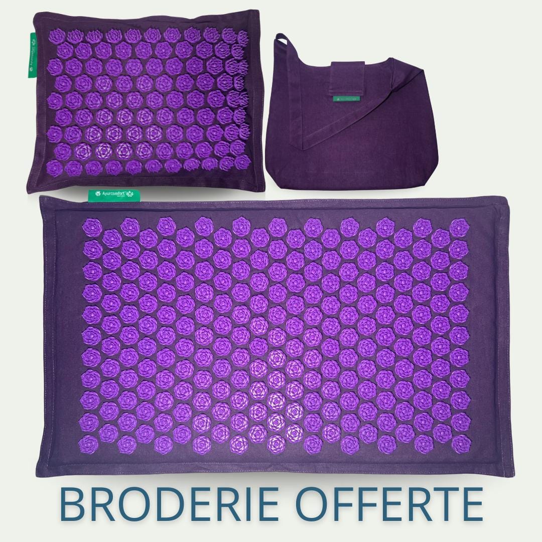 Tapis & Oreiller D'Acupression - Fibre De Coco Et Lin - Massage Yoga - Neuf
