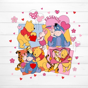 Happy Valentines Bear And Friends Png, Valentine's Day Png, Happy Valentine's Day Png, Valentines Cartoon Png